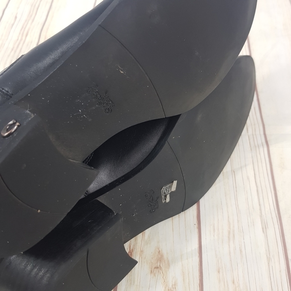 COACH Black Leather Ankle Booties - Picture 6 of 10